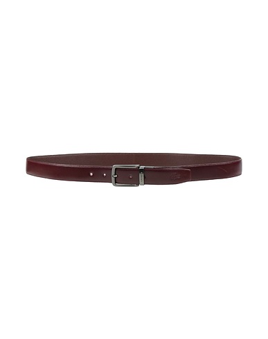 LACOSTE Leather belt Chocolate brown Cowhide