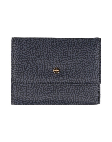 BORBONESE Wallet Charcoal 100% Polyester, Leather
