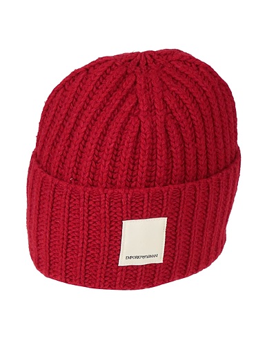 EMPORIO ARMANI Hat Burgundy 80% Wool, 20% Polyamide