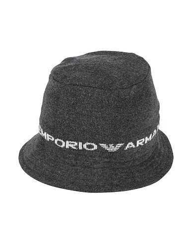 EMPORIO ARMANI Hat Charcoal 35% Viscose, 35% Cotton, 25% Polyamide, 5% Cashmere