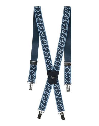EMPORIO ARMANI Bretelle Blu notte 100% Poliestere, Gomma, Pelle di bovino