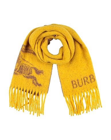 BURBERRY Scarves and foulards Yellow 43% Nylon, 21% Alpaca wool, 18% Wool, 18% Mohair wool