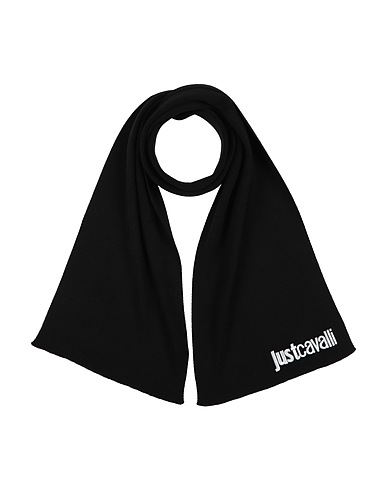 JUST CAVALLI Scarves and foulards Black 54% Polyester, 20% Polyamide, 20% Acrylic, 6% Wool