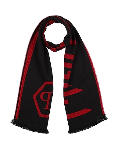PHILIPP PLEIN Scarves and foulards Red 50% Wool, 50% Acrylic