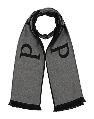 PHILIPP PLEIN Scarves and foulards Grey 50% Wool, 50% Acrylic