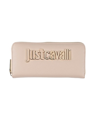 JUST CAVALLI Small Leather Goods Beige 100% Polyester, Polyurethane coated