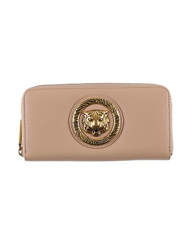 JUST CAVALLI Wallet Beige 100% Polyester, Polyurethane coated