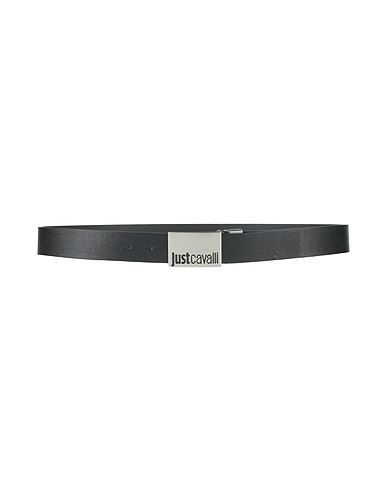 JUST CAVALLI Leather belt Black Calfskin