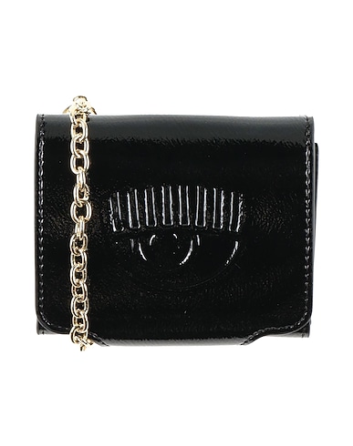 CHIARA FERRAGNI Small Leather Goods Black 100% Polyester, Polyurethane resin