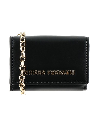 CHIARA FERRAGNI Small Leather Goods Black 100% Polyester, Polyurethane resin