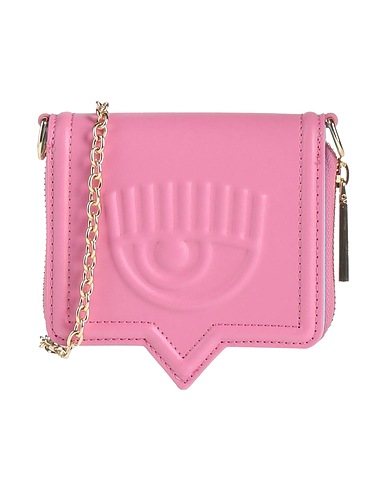 CHIARA FERRAGNI Cross-body wallet ROSA ANTICO 100% Polyester, Polyurethane resin