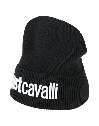 JUST CAVALLI Hat Black 54% Polyester, 20% Polyamide, 20% Acrylic, 6% Wool