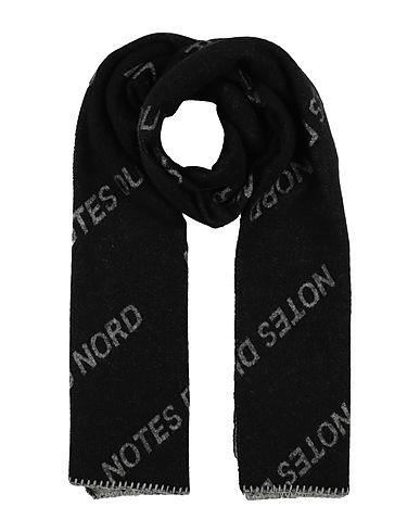 NOTES DU NORD Sciarpe e foulard Nero 100% Lana