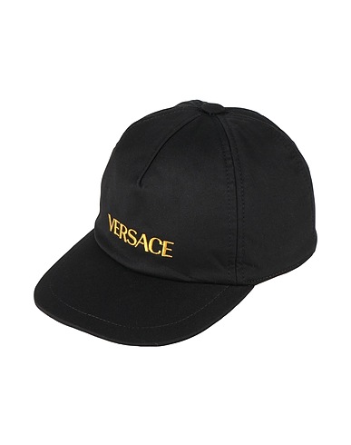 VERSACE YOUNG Hat Black 65% Polyester, 35% Cotton, Viscose