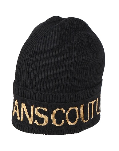 VERSACE JEANS COUTURE Hat Black 50% Acrylic, 50% Wool