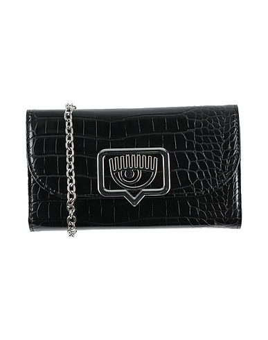 CHIARA FERRAGNI Small Leather Goods Black 100% Polyester, Polyurethane resin