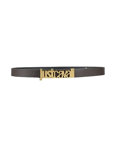 JUST CAVALLI Leather belt Chocolate brown Calfskin