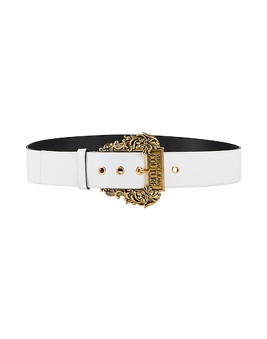 VERSACE JEANS COUTURE Regular belt White 100% Cow leather