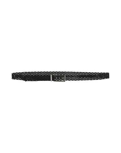 BOTTEGA VENETA Regular belt Black Textile fibres, Leather
