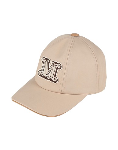MAX MARA Hat Beige 100% Cotton, Leather