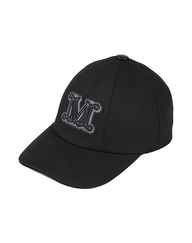 MAX MARA Hat Black 100% Cotton, Leather
