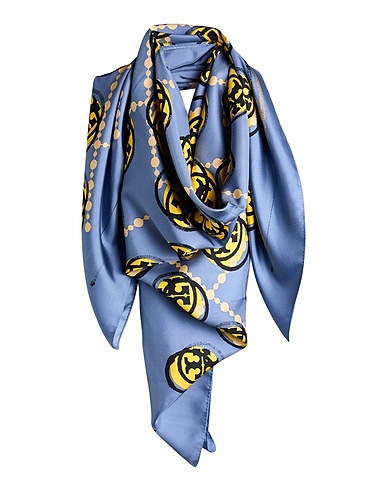 TORY BURCH Scarves and foulards Pastel blue 100% Silk