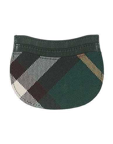 BURBERRY Cardholder VERDE SCURO 66% Polyester, 34% Wool, Lambskin