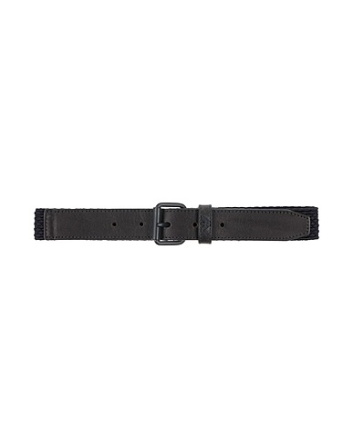 EMPORIO ARMANI Belt Navy blue 55% Elastane, 45% Viscose, Cow leather