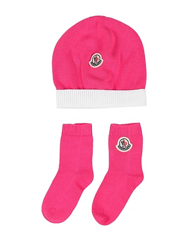 MONCLER Baby accessories set Fuchsia 100% Cotton