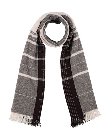 CARACTÈRE Scarves and foulards Dark brown 99% Virgin Wool, 1% Polyester