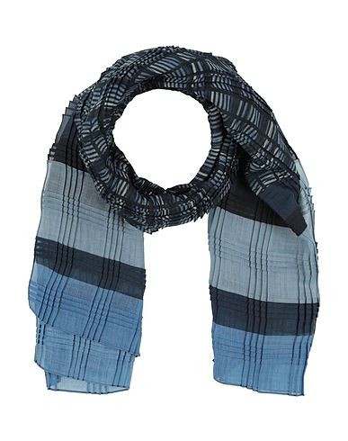 EMPORIO ARMANI Scarves and foulards Navy blue 100% Polyester