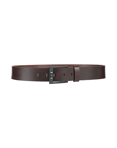 ARMANI EXCHANGE Leather belt Dark brown 100% Leather
