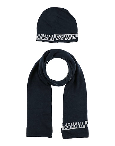 ARMANI EXCHANGE Set accessori Blu notte 50% Poliammide, 45% Acrilico, 5% Lana