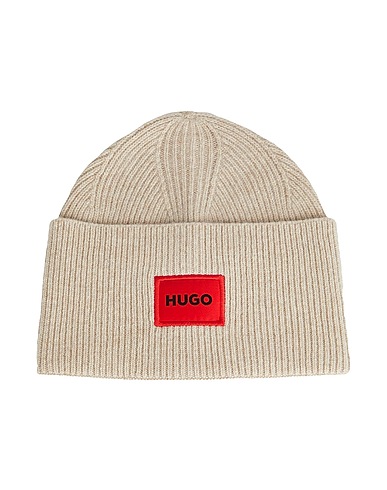 HUGO Hat Beige 40% Recycled wool, 40% Wool, 20% Recycled polyamide