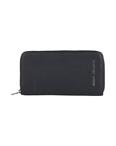 ARMANI EXCHANGE Wallet Black 100% Polyester, Polyurethane
