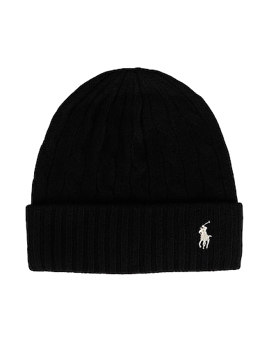 POLO RALPH LAUREN Hat Black 90% Wool, 10% Cashmere