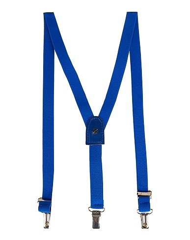 MANUEL RITZ Hosenträger Blau Gewebefasern, Leder