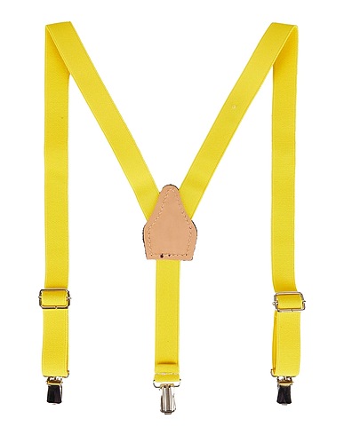 MANUEL RITZ Suspender Yellow Textile fibers, Leather