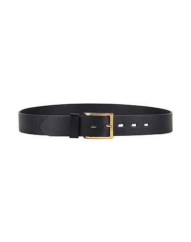 IL BISONTE Regular belt Black Leather