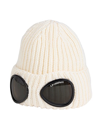 C.P. COMPANY UNDERSIXTEEN Hat Ivory 100% Merino Wool