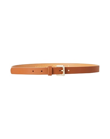 CARACTÈRE Ceinture fine Marron Métal, Cuir, Polyuréthane, Polyester