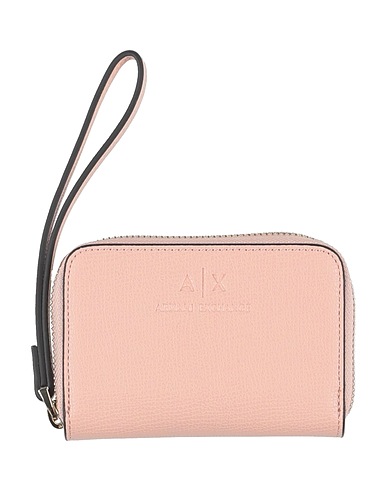 ARMANI EXCHANGE Wallet Pink 100% Polyester, Polyurethane resin