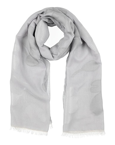 EMPORIO ARMANI Scarves and foulards Light grey 46% Viscose, 35% Modal, 19% Polyester