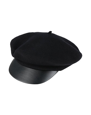 EMPORIO ARMANI Hat Black 100% Wool, Polyurethane, Polyester, Polyamide, Elastane