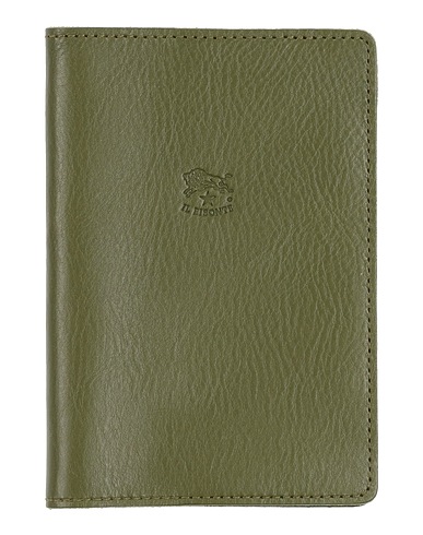 IL BISONTE Document holder Military green Leather