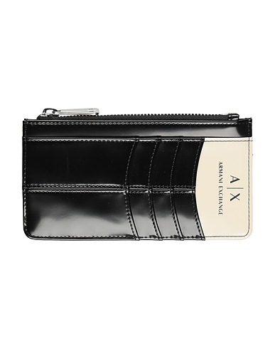 ARMANI EXCHANGE Small Leather Goods Black 100% Polyester, Polyurethane
