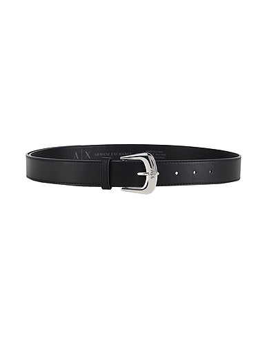 ARMANI EXCHANGE Regular belt Black 100% Polyester, Polyurethane