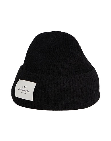 LES COYOTES DE PARIS Hat Black 36% Nylon, 33% Acrylic, 13% Wool, 13% Mohair wool, 5% Elastane