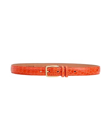 FAUSTO COLATO Cintura Regular Arancione Pelle di coccodrillo