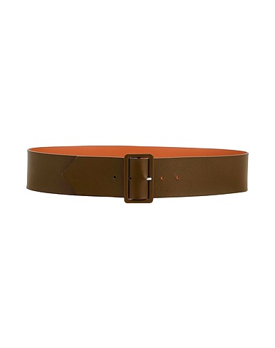 MAISON BOINET Belts Dark brown Cowhide